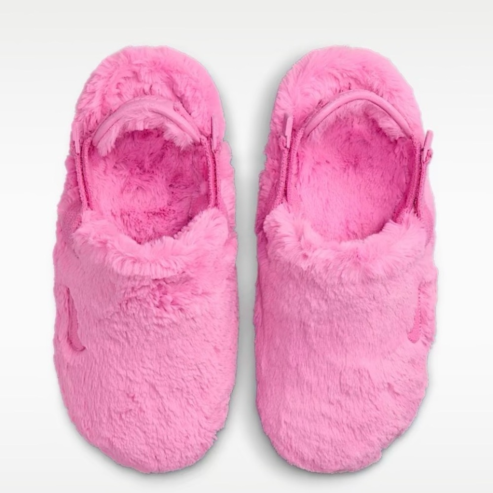 Nike Pink Fuzzy Mules